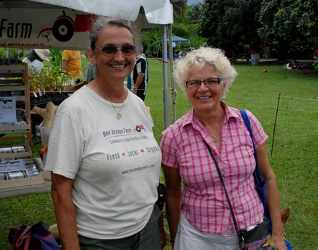 Two Innovative Farmers of the Year! Margie Pikarsky (2013) and Gabriele Marewski (2012).